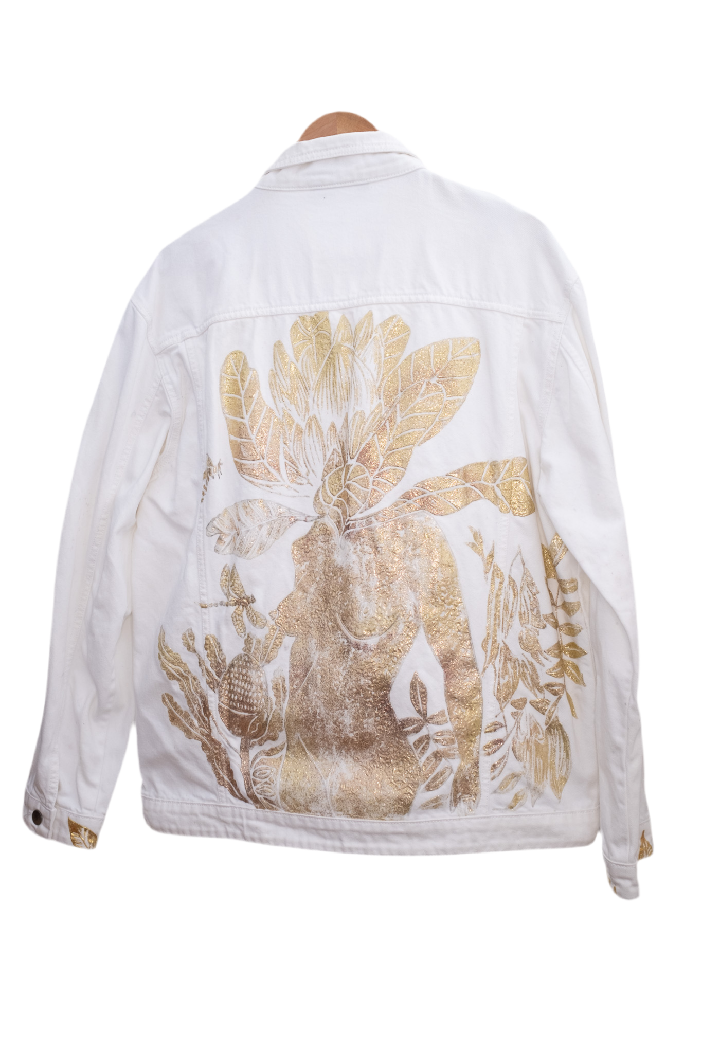Goddess Hand-Painted Denim Jacket