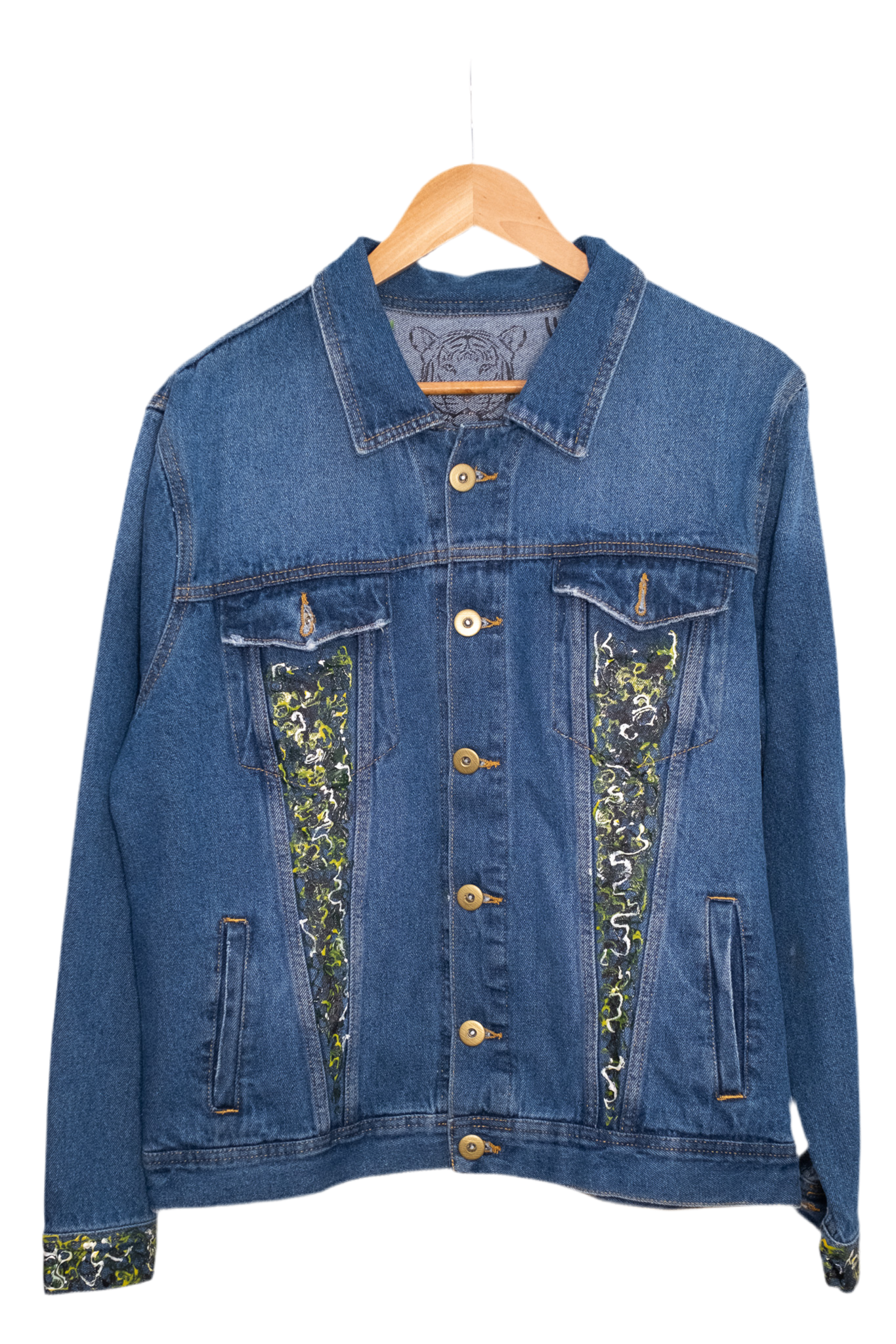 Caribe Hand-Painted Denim Jacket