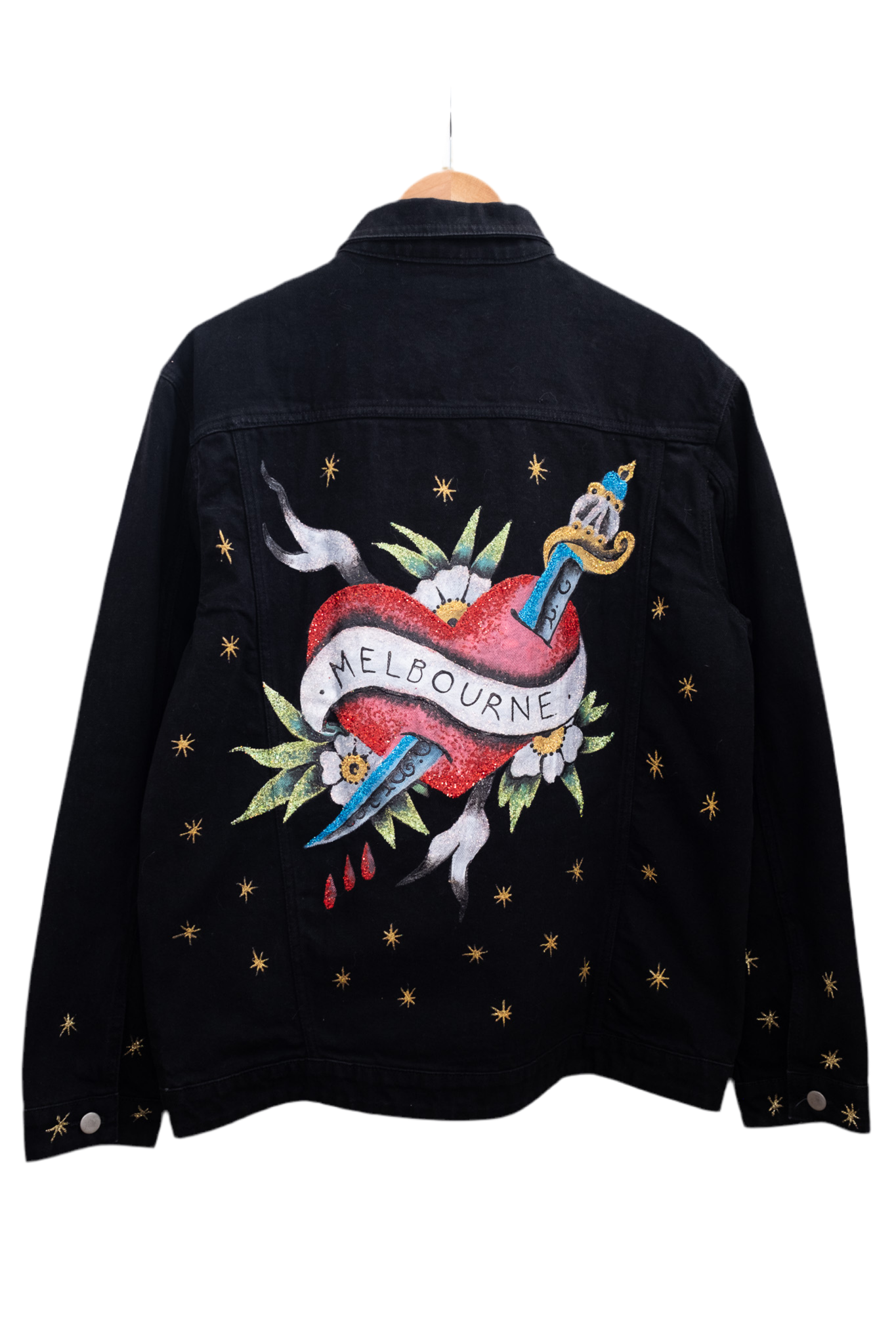 Love Melbourne Hand-Painted Denim Jacket