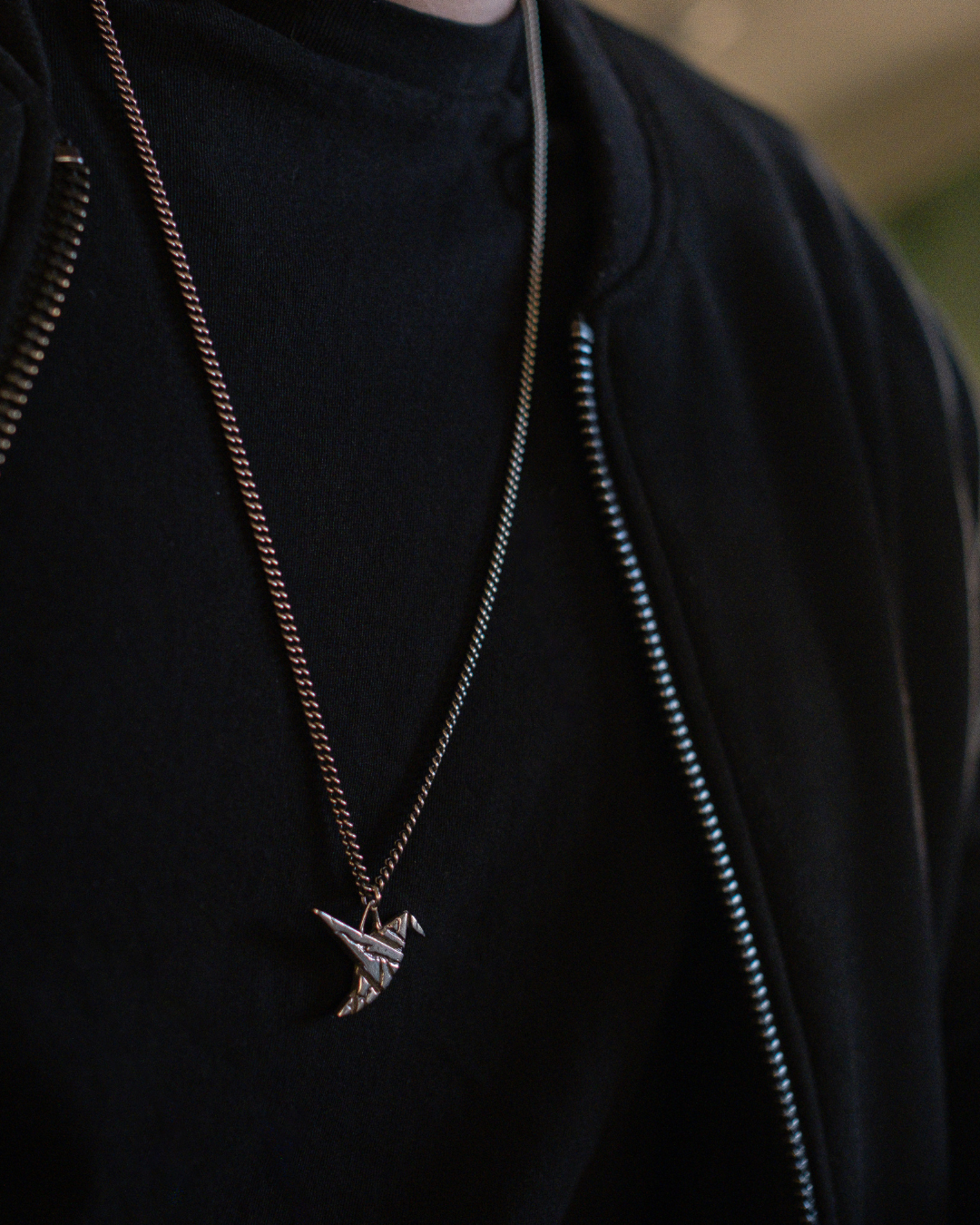 Canyon Hummingbird Pendant in Sterling Silver