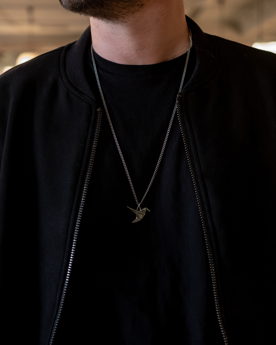 Canyon Hummingbird Pendant in Sterling Silver