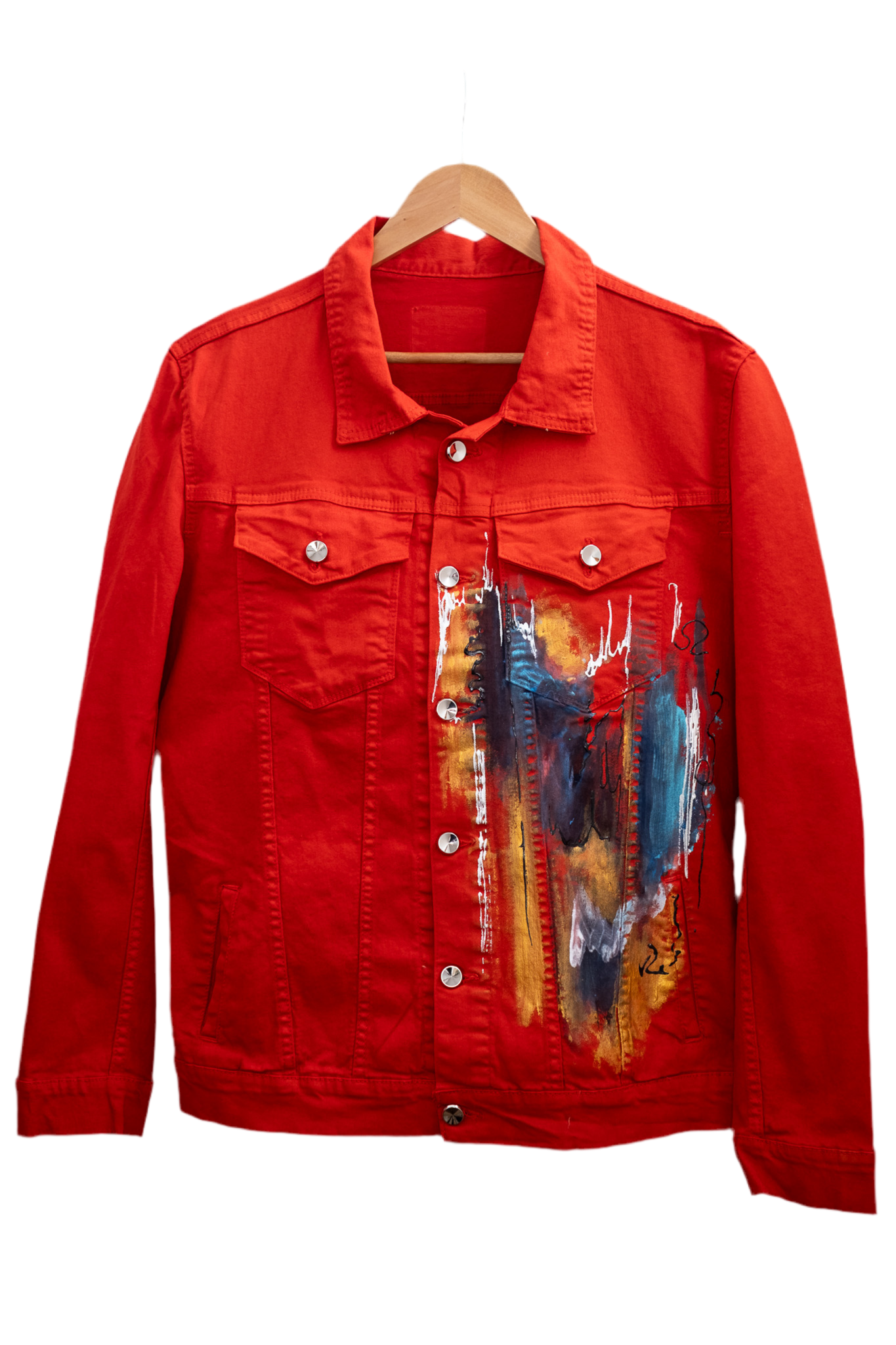 Gabriella Hand-Painted Denim Jacket
