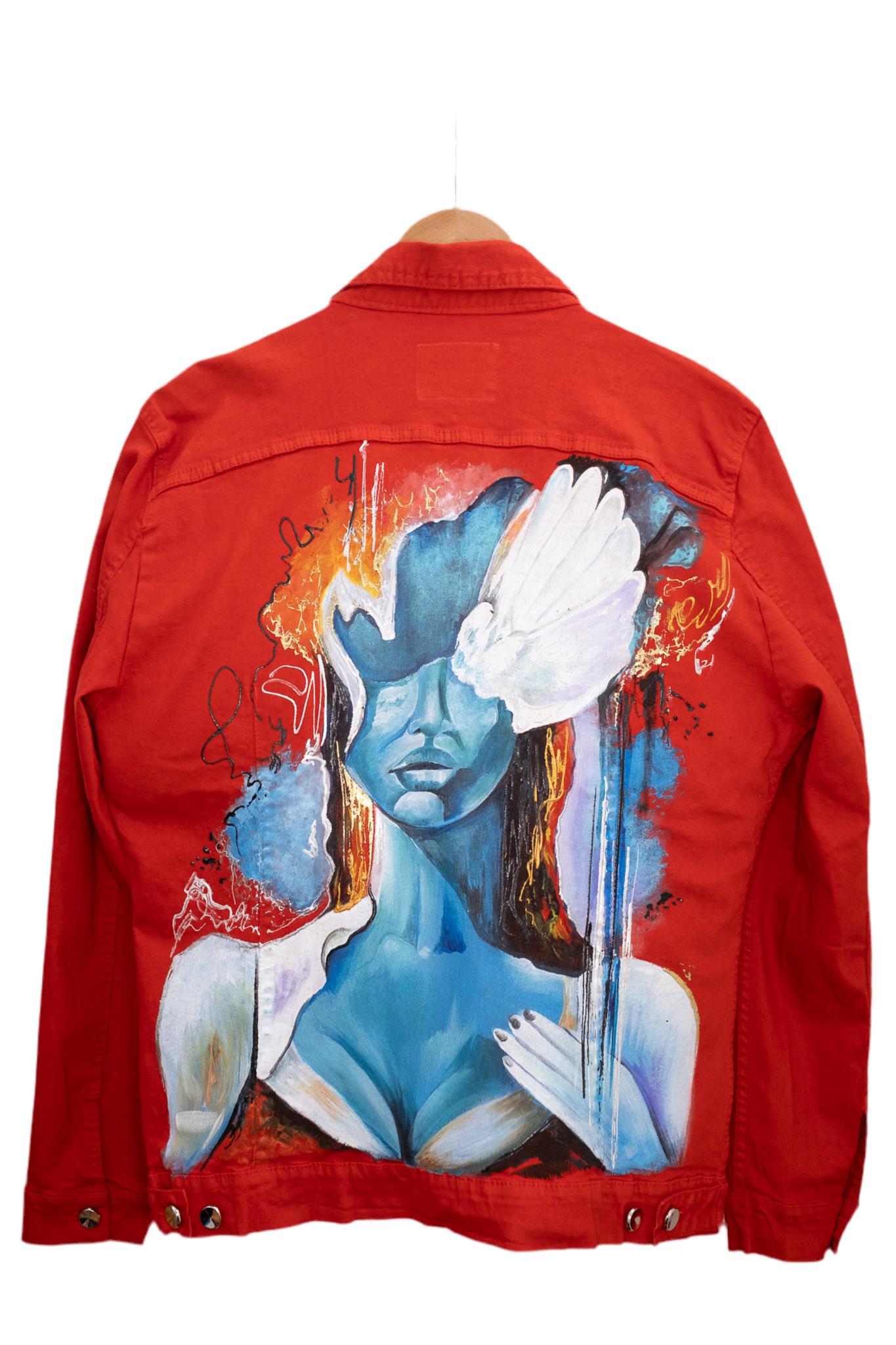 Gabriella Hand-Painted Denim Jacket