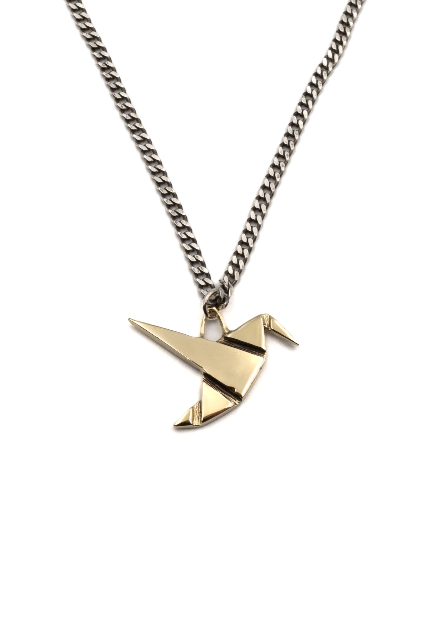 Hummingbird Pendant in Brass