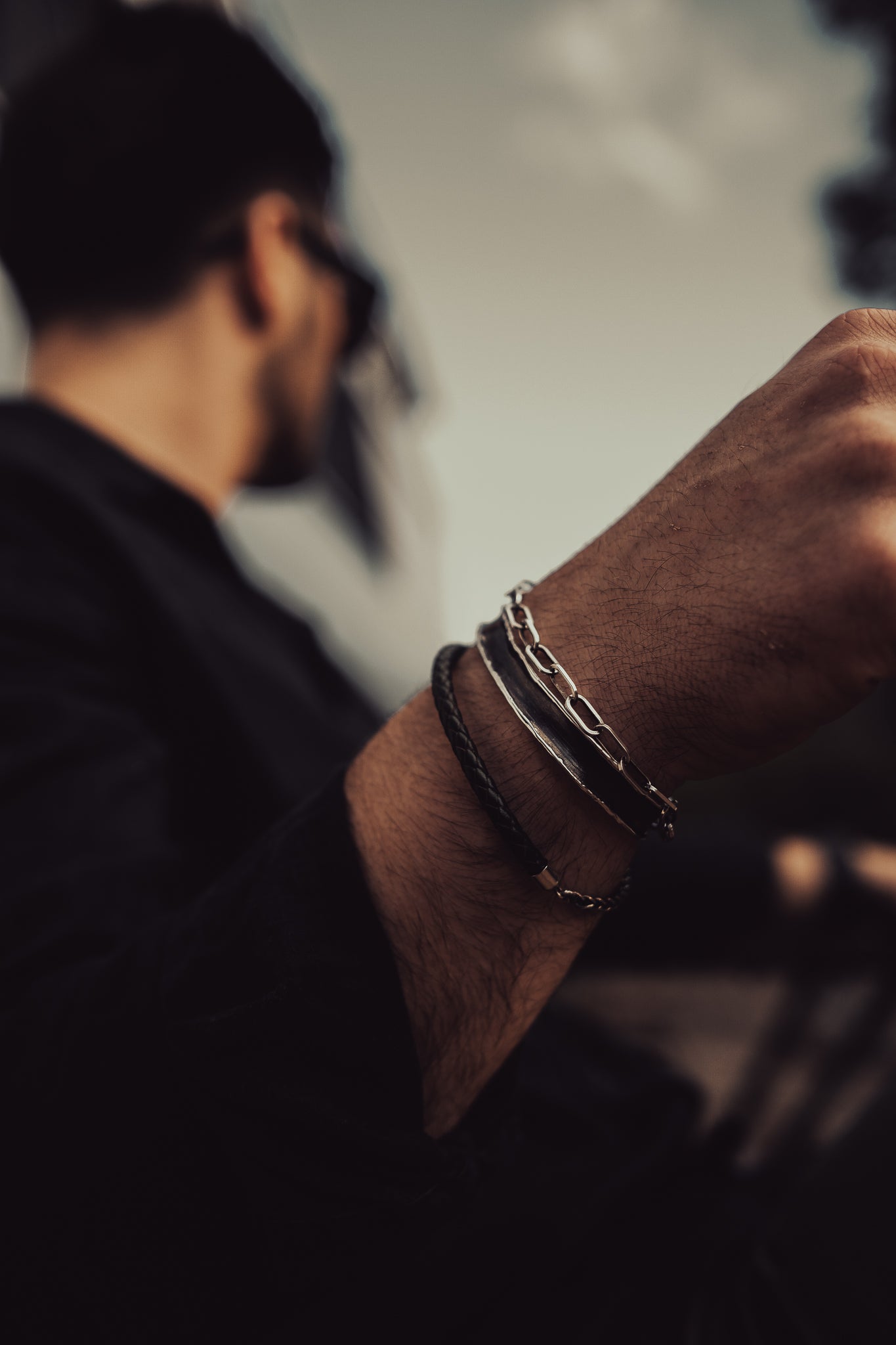 Wanderer Bracelet with Green Leather