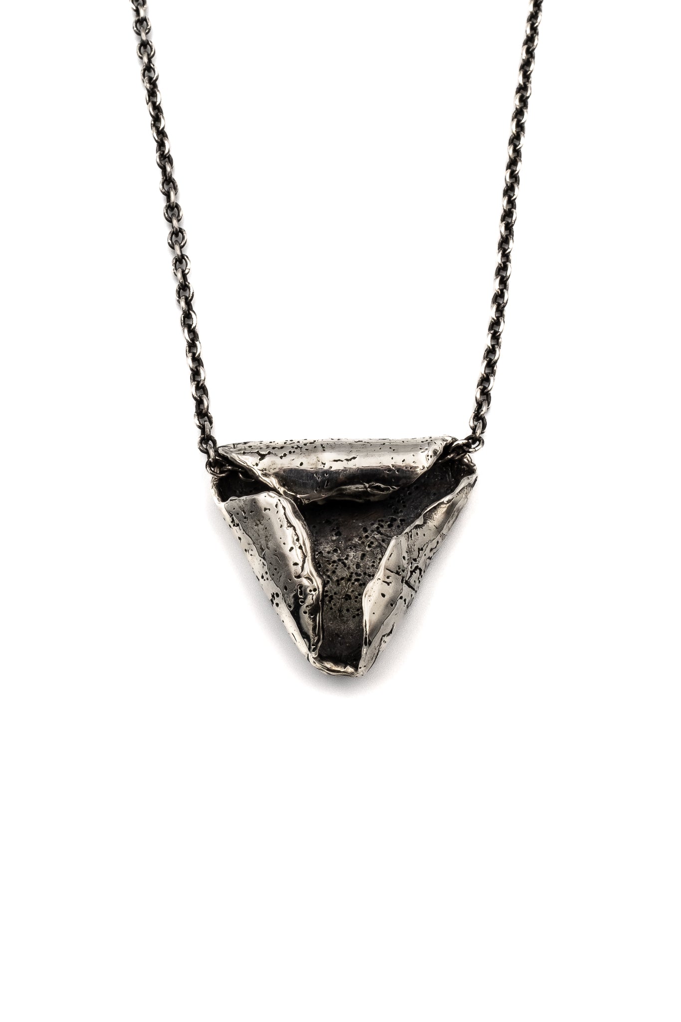 Crater Pendant in Silver