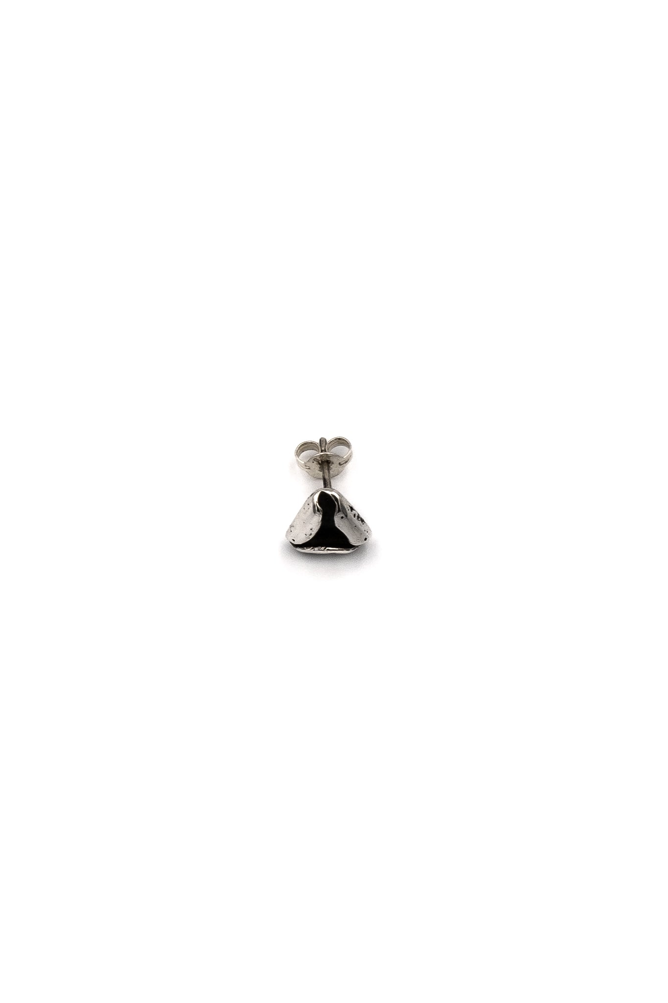 Crater Stud Earrings in Silver