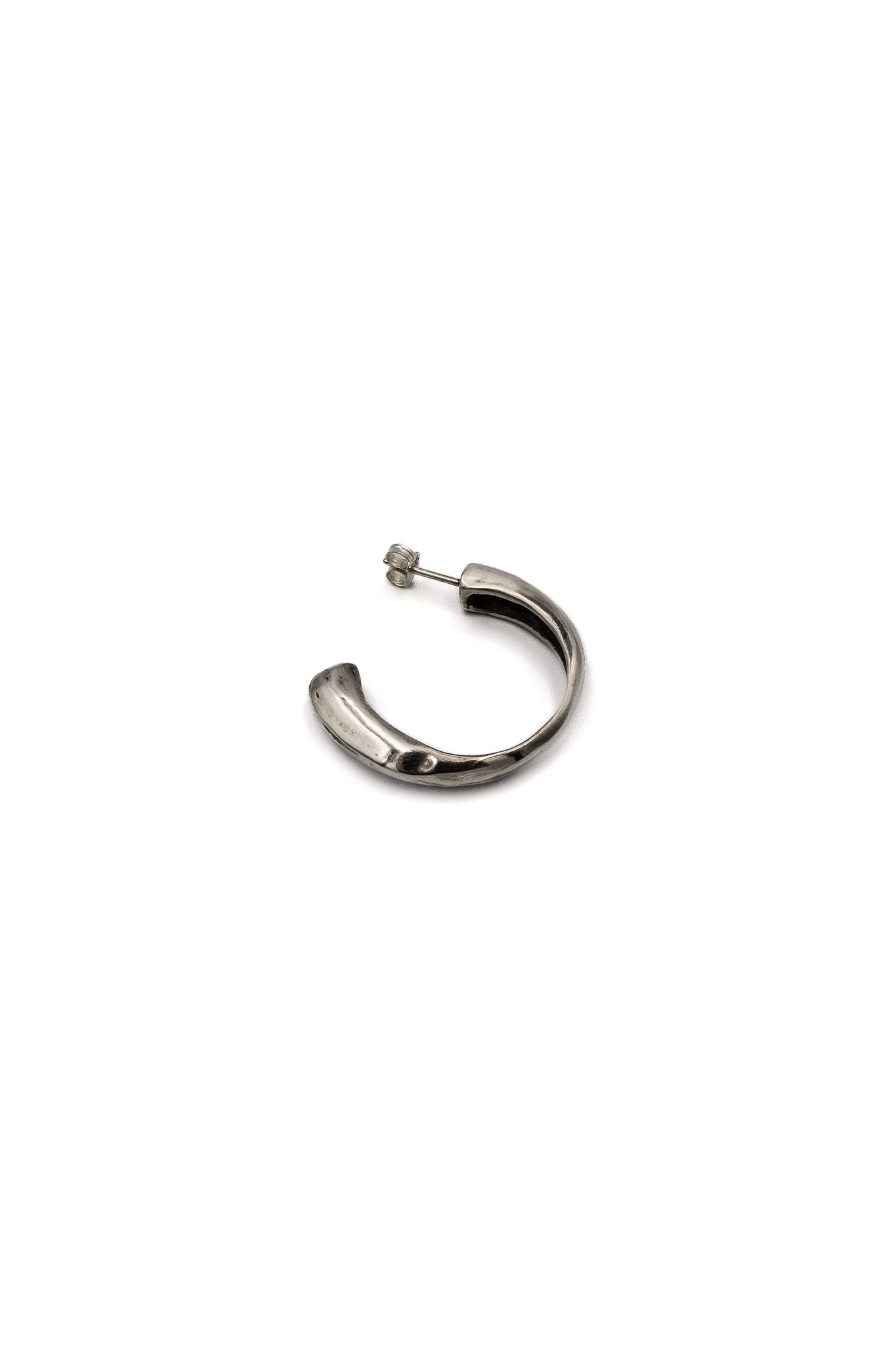 Ruins Hoop Earrings in Silver
