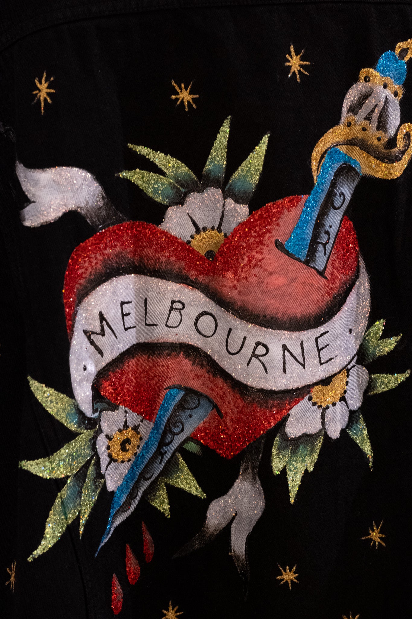 Love Melbourne Hand-Painted Denim Jacket