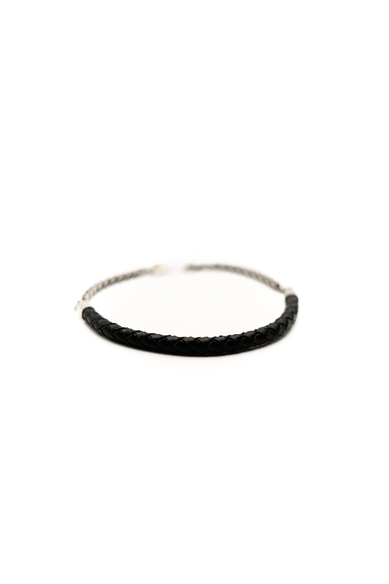 Wanderer Bracelet with Black Leather