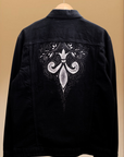 Fleur De Lis Hand-Painted Denim Jacket