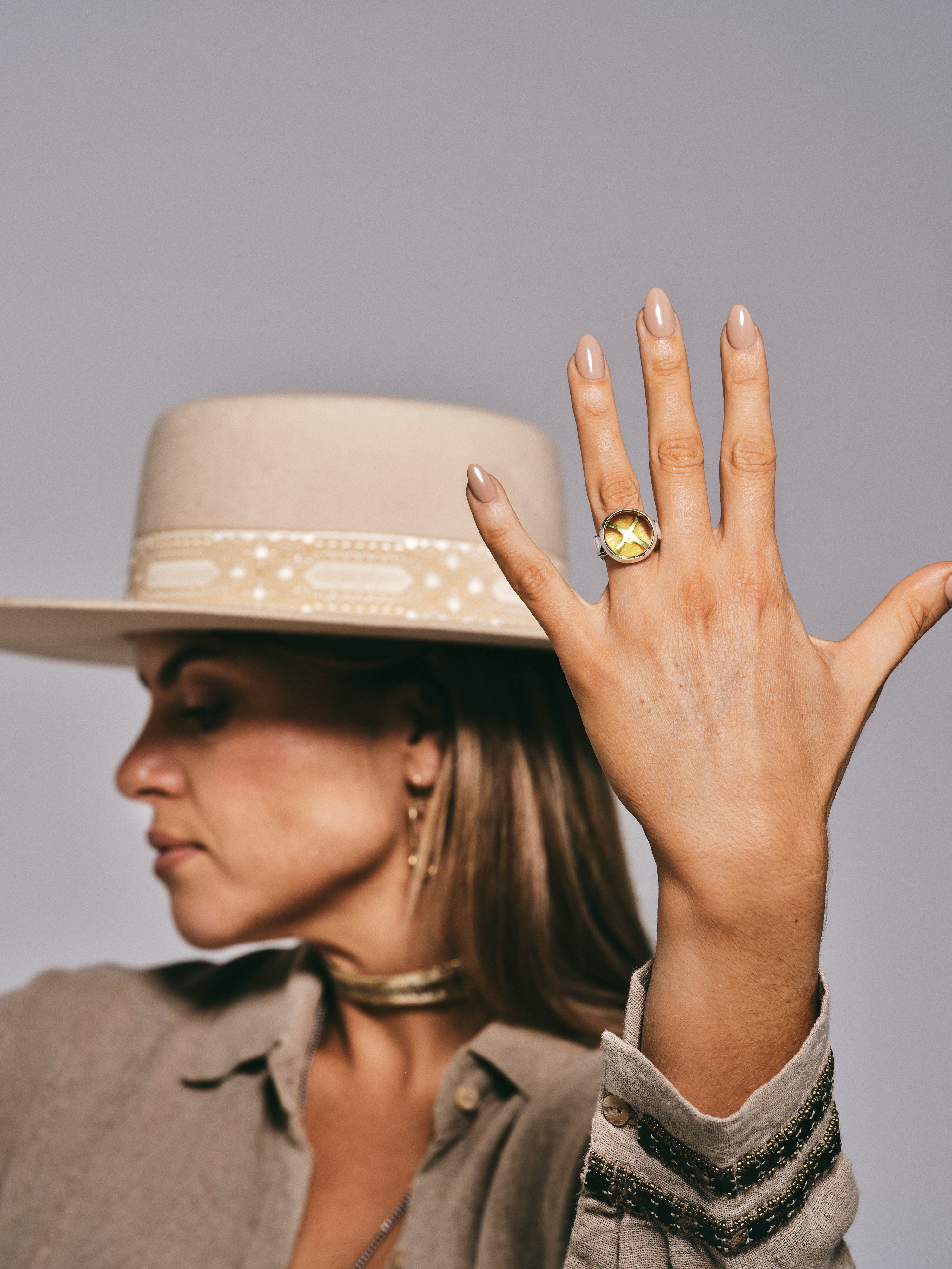 California 69 Ring with Lemon Quartz