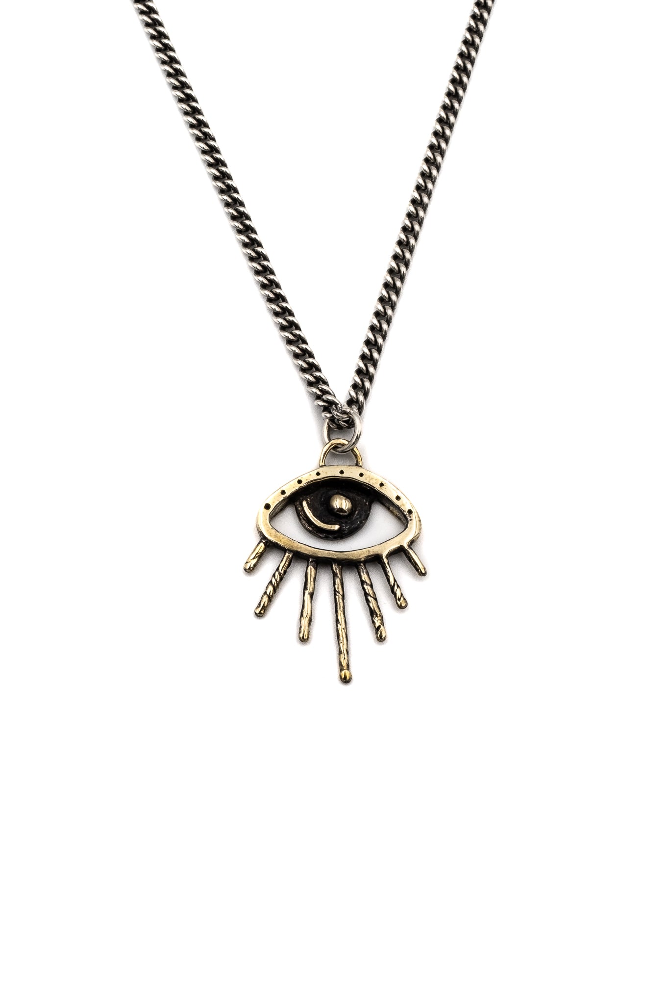 Third-Eye Pendant in Brass