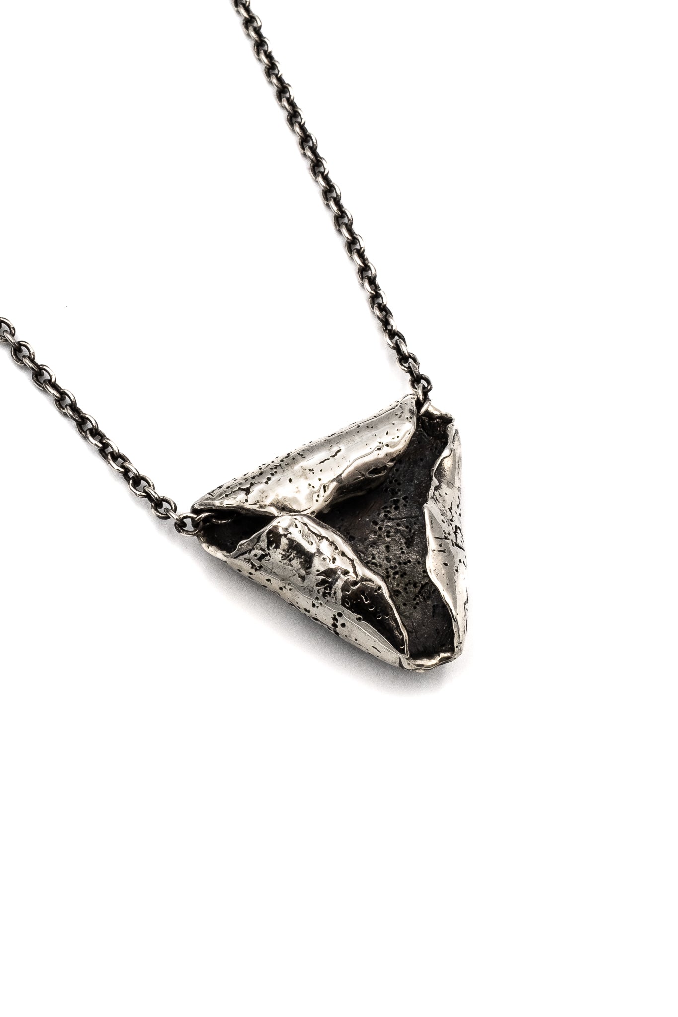 Crater Pendant in Silver