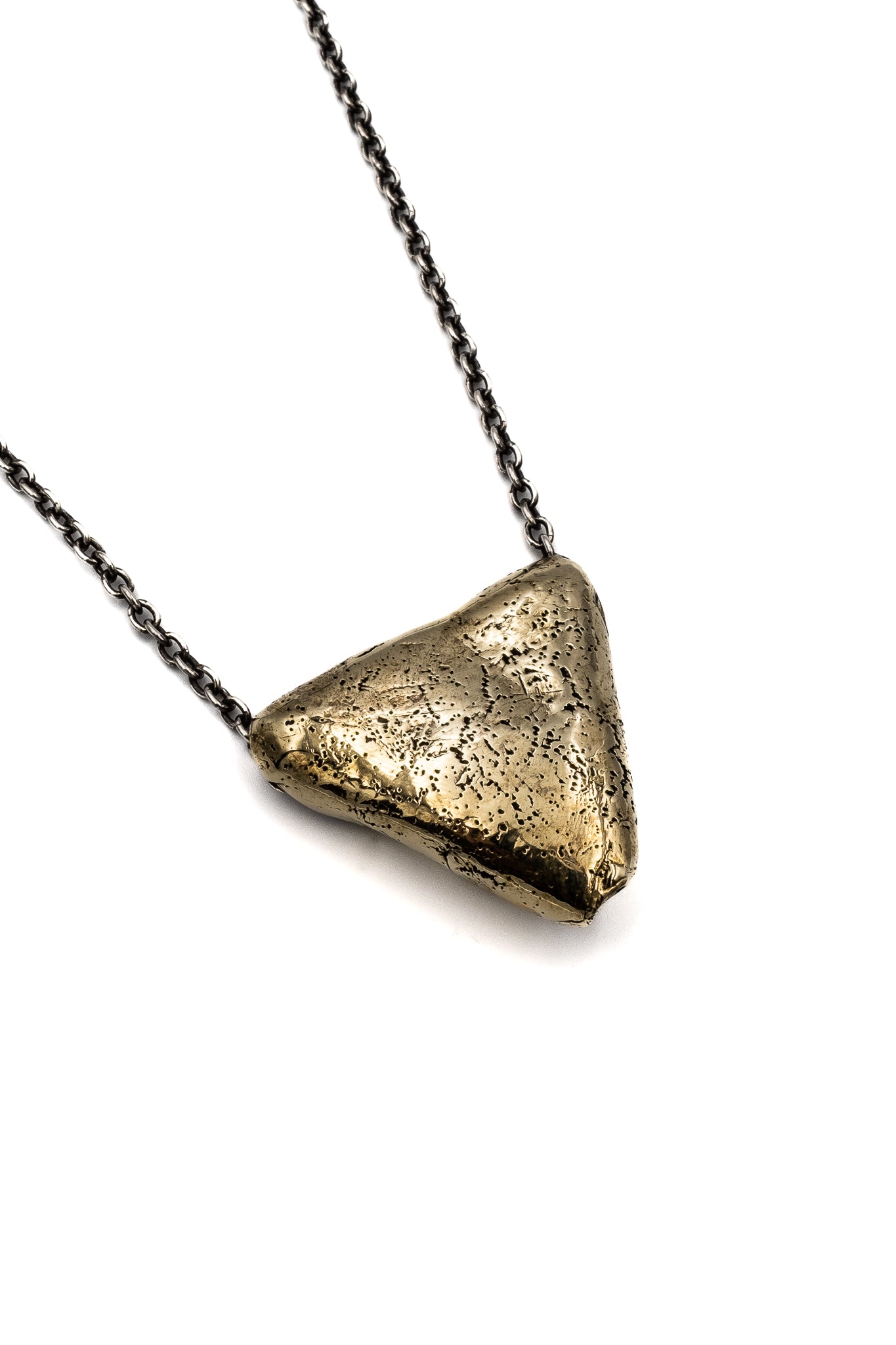 Crater Pendant in Brass