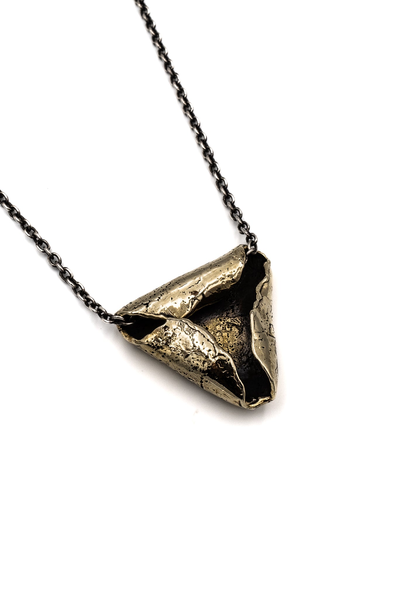 Crater Pendant in Brass