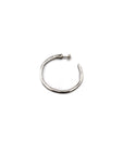 Nail Hoop Earrings in Silver