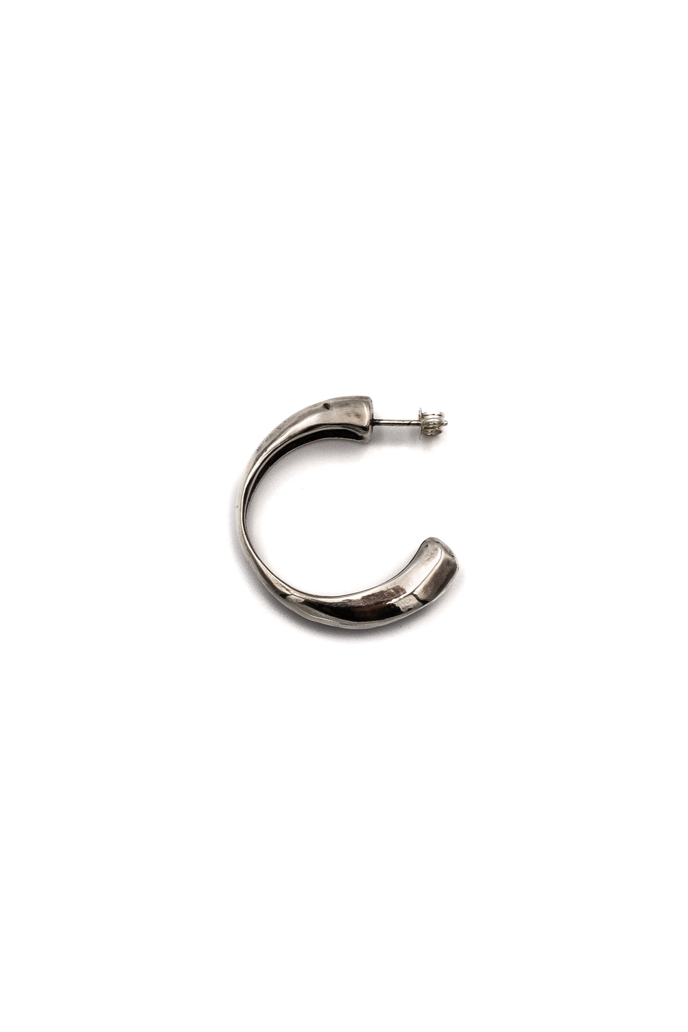 Ruins Hoop Earrings in Silver