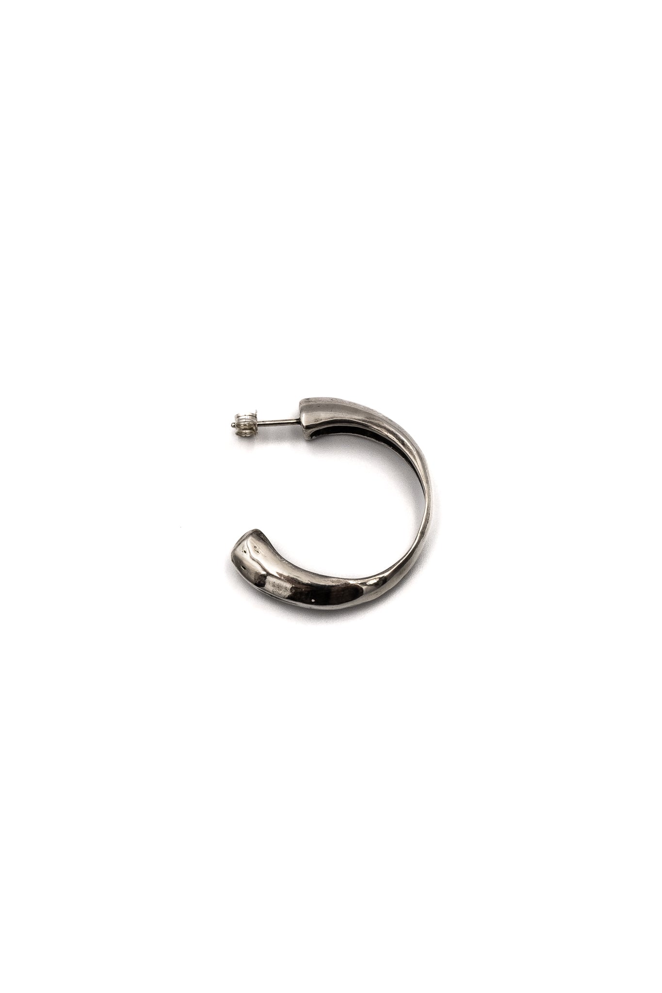 Ruins Hoop Earrings in Silver