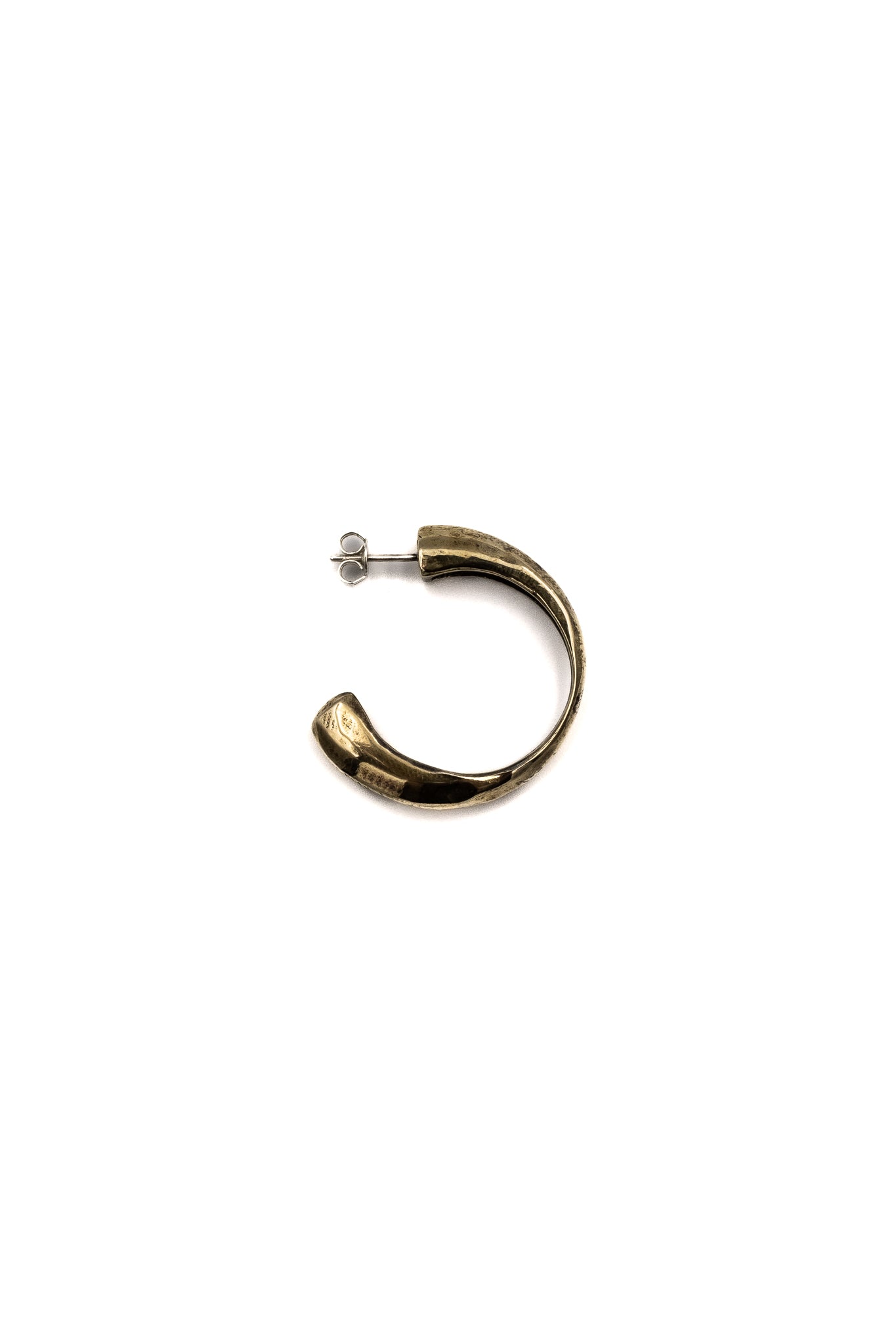 Ruins Hoop Earrings in Brass