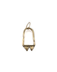 Pyramid Chamber Earrings in Brass