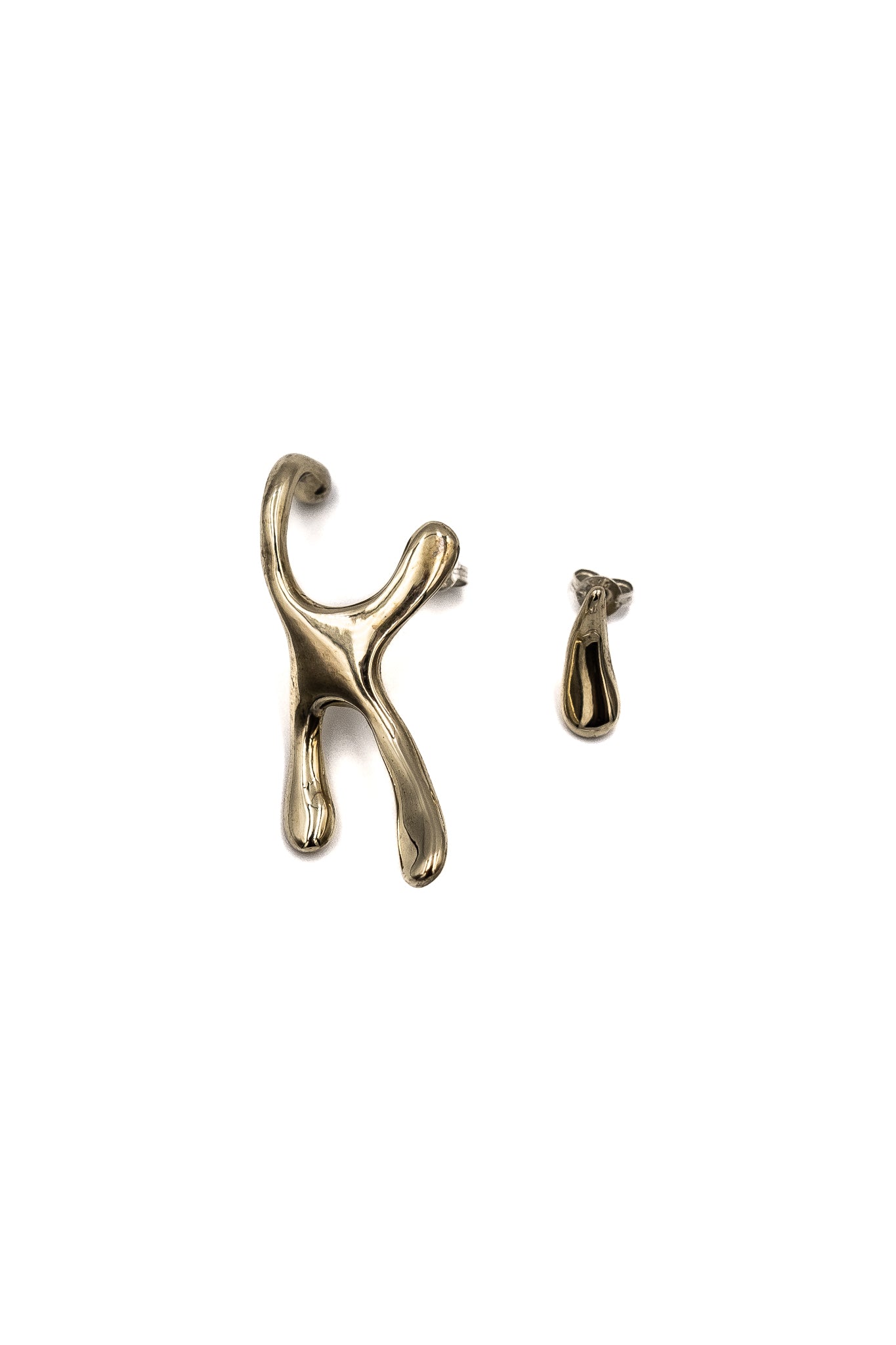 Drip Earring Set in Brass