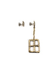 Window Earring Set in Brass