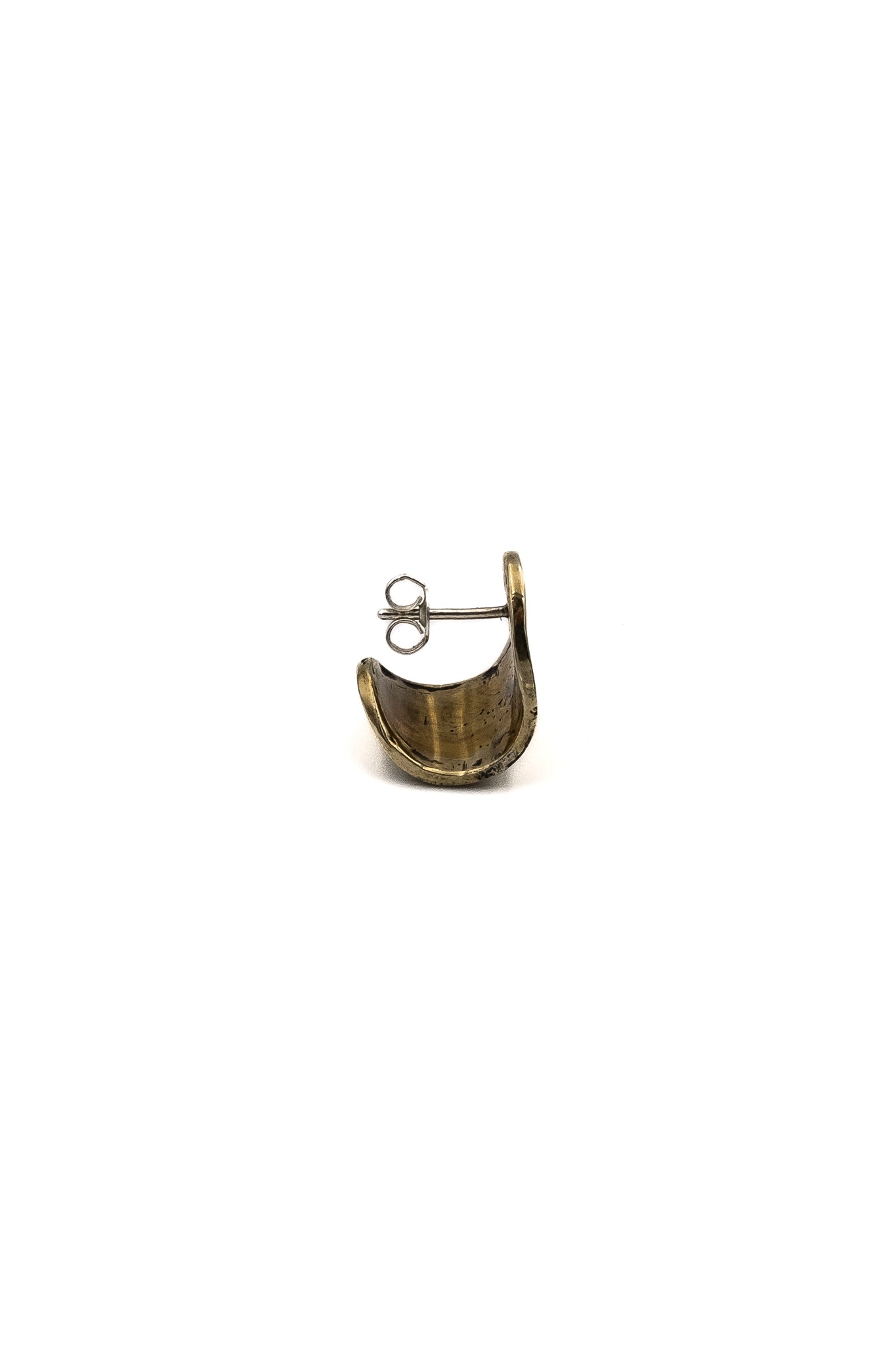 Emperor Cap Earrings in Brass