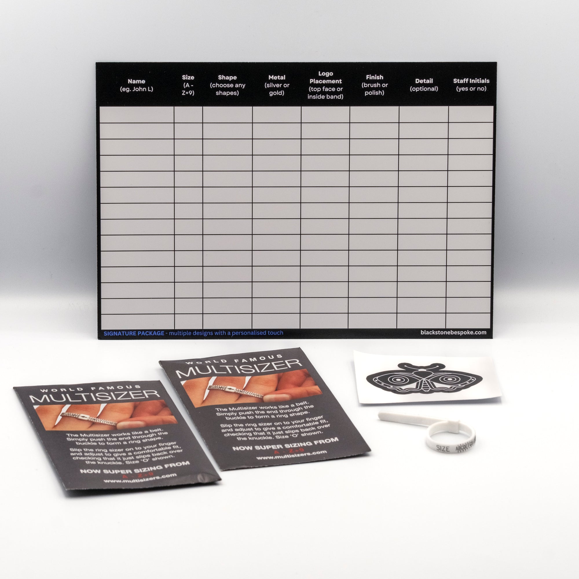 Custom Business Rings Sizing Kit