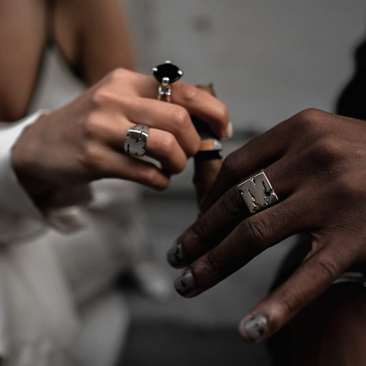 Canyon Ring (Large Square) – sterling silver