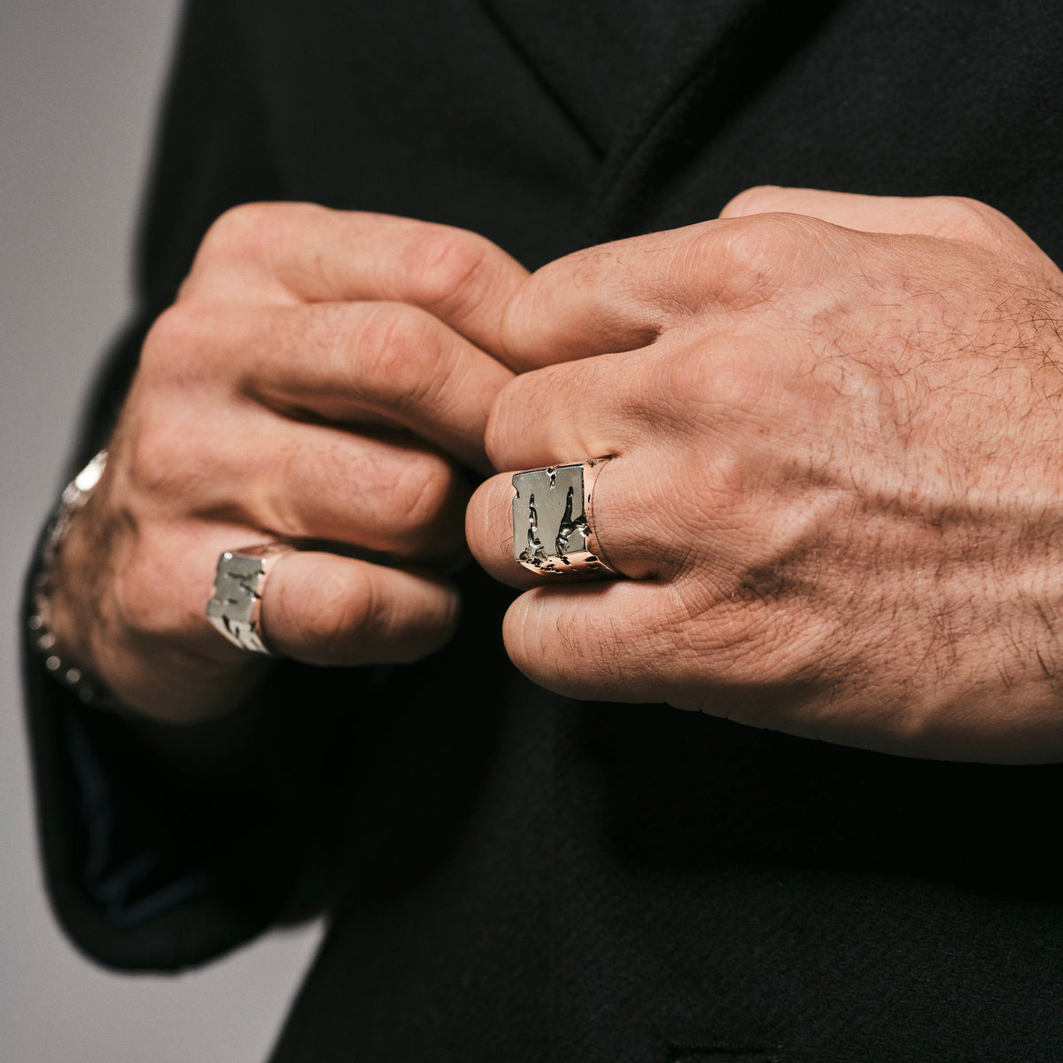 Canyon Ring (Large Square) – sterling silver