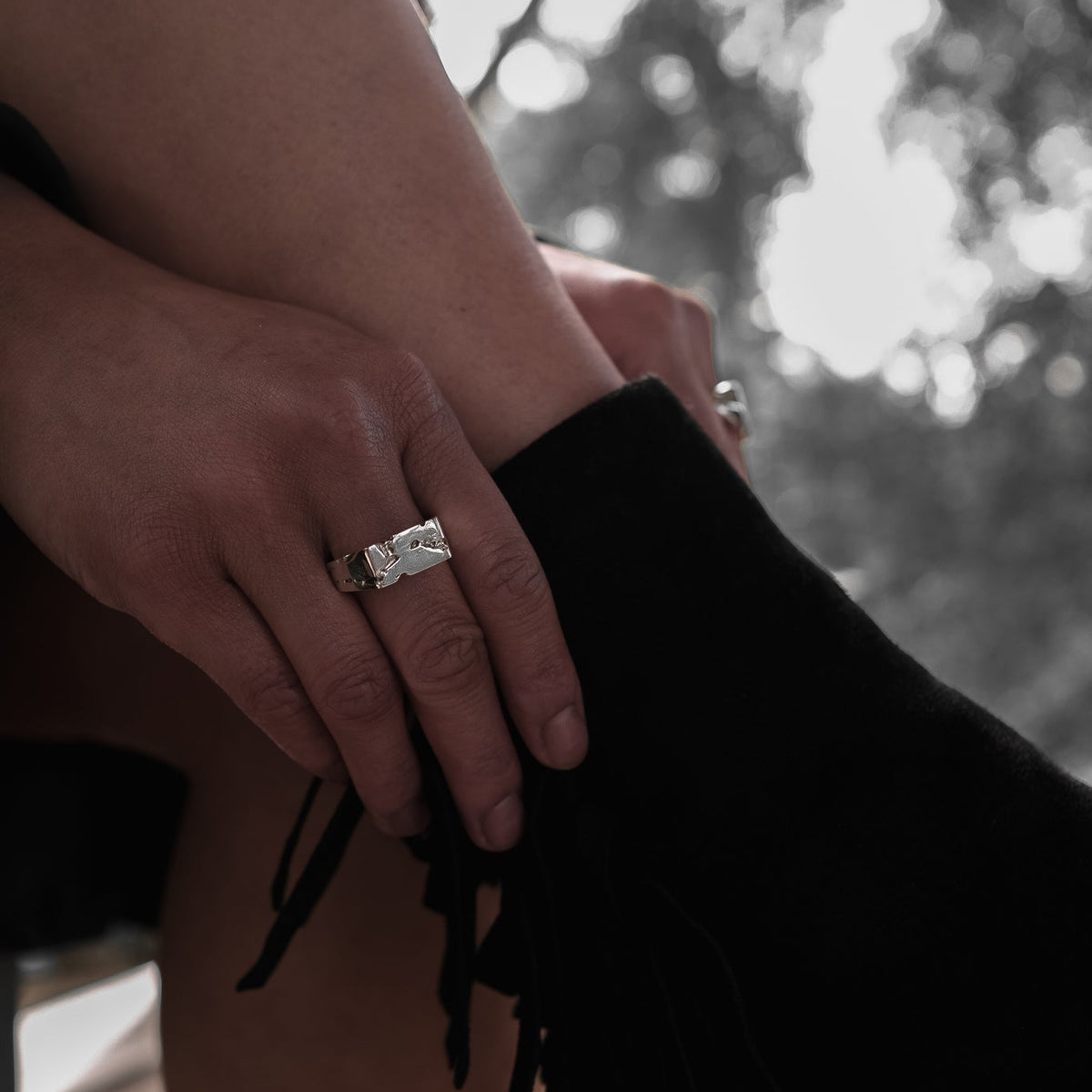 Canyon Ring (Rectangular) – sterling silver