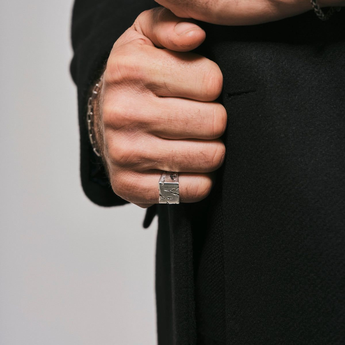 Canyon Ring (Small Square) – sterling silver