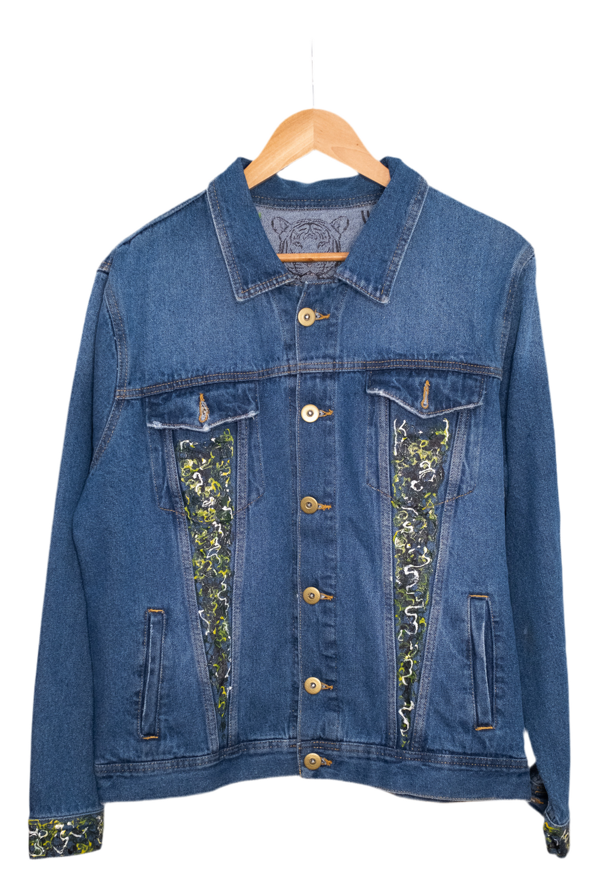 Caribe Hand-Painted Denim Jacket