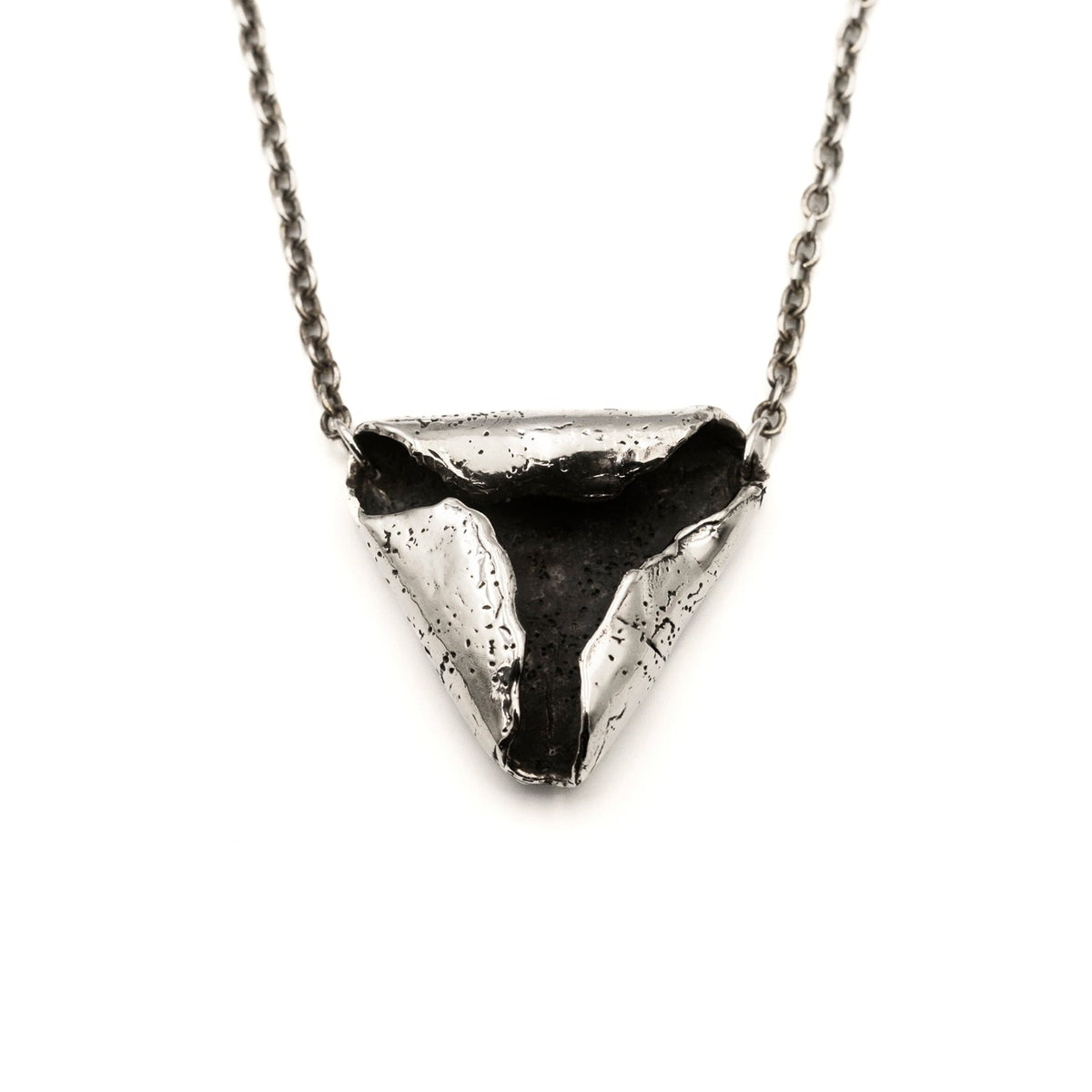 Crater Pendant – sterling silver