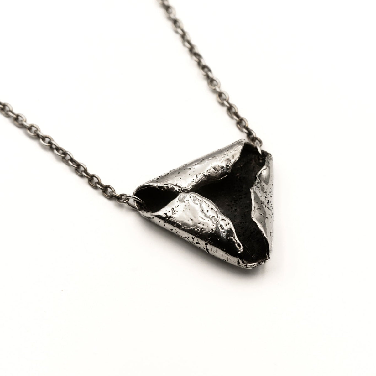 Crater Pendant – sterling silver