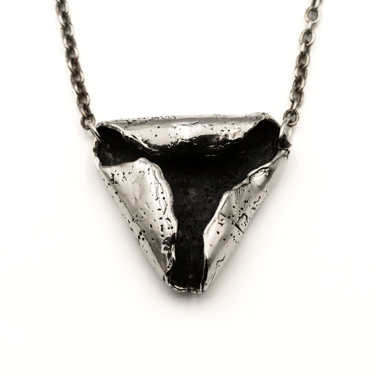 Crater Pendant – sterling silver