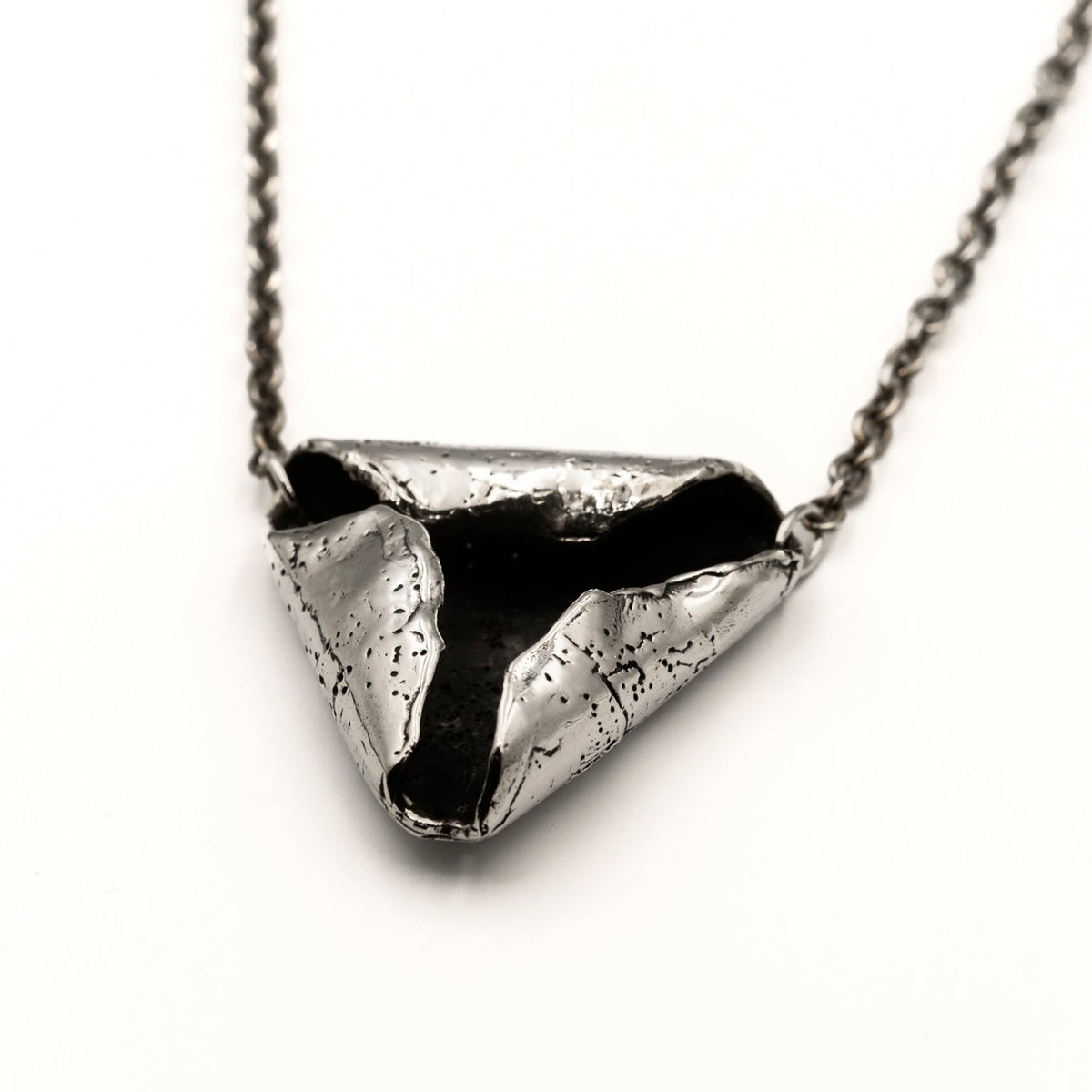 Crater Pendant – sterling silver