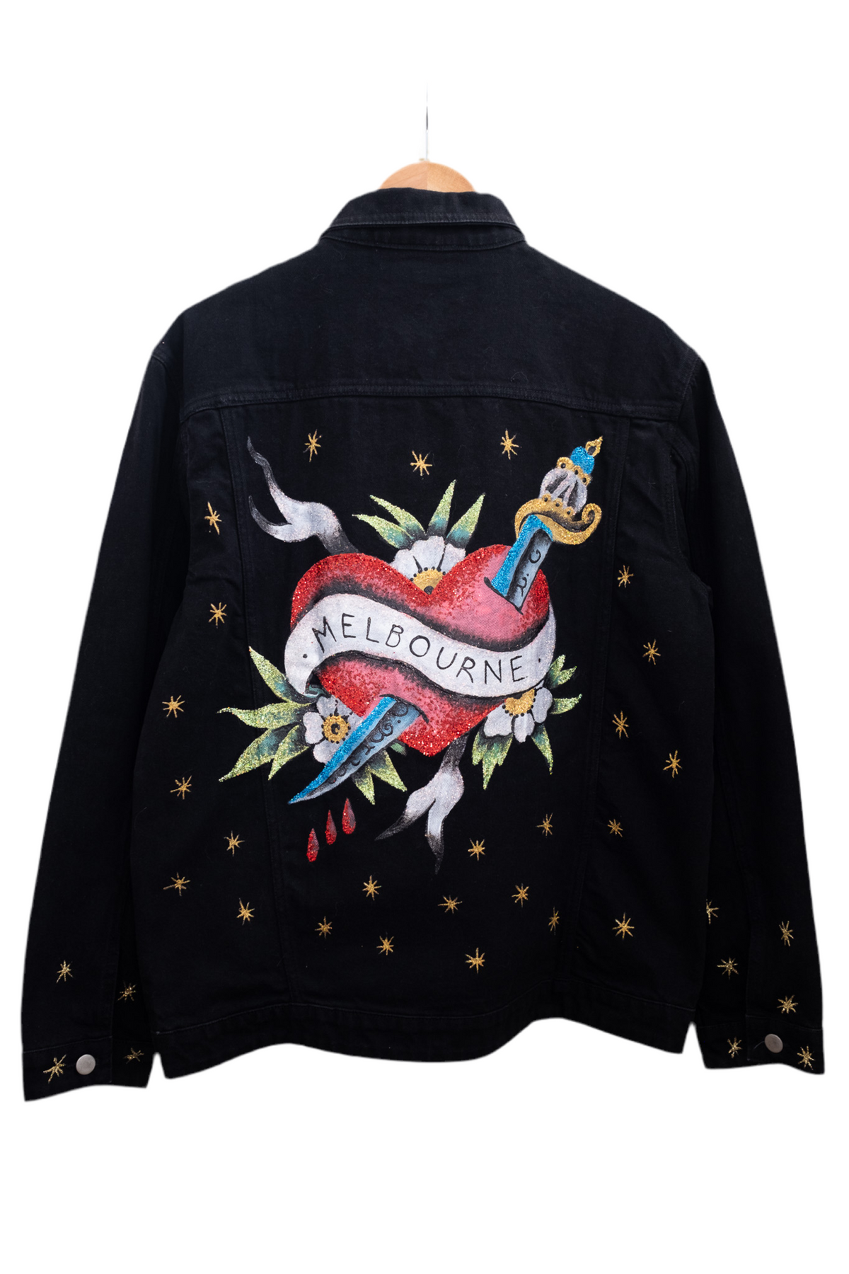 Love Melbourne Hand-Painted Denim Jacket