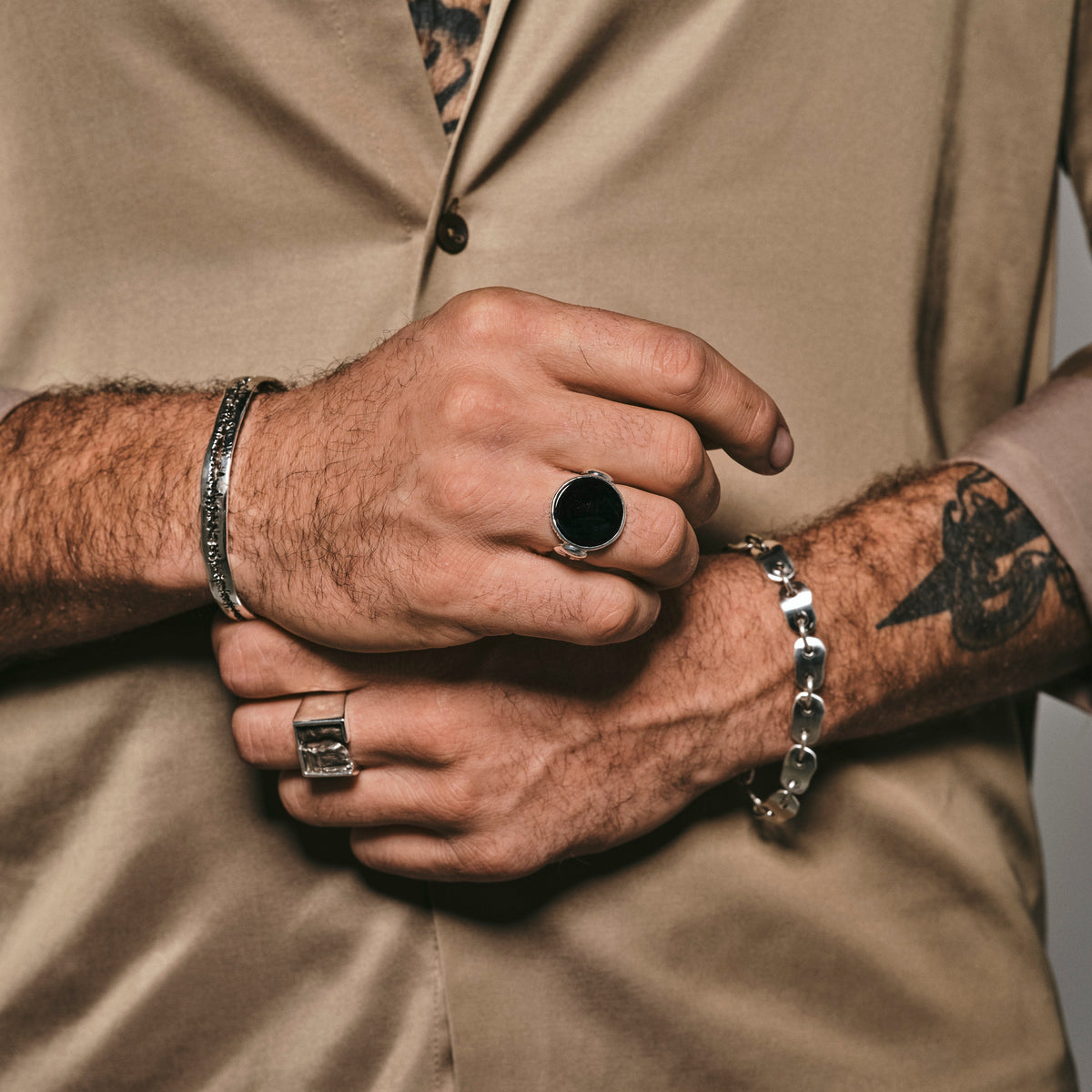 Marauder Signet Ring with Black Onyx – sterling silver