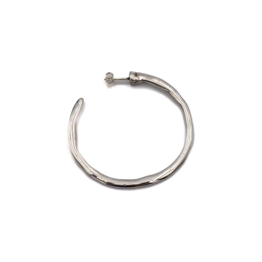 Nail Hoop Earrings – sterling silver