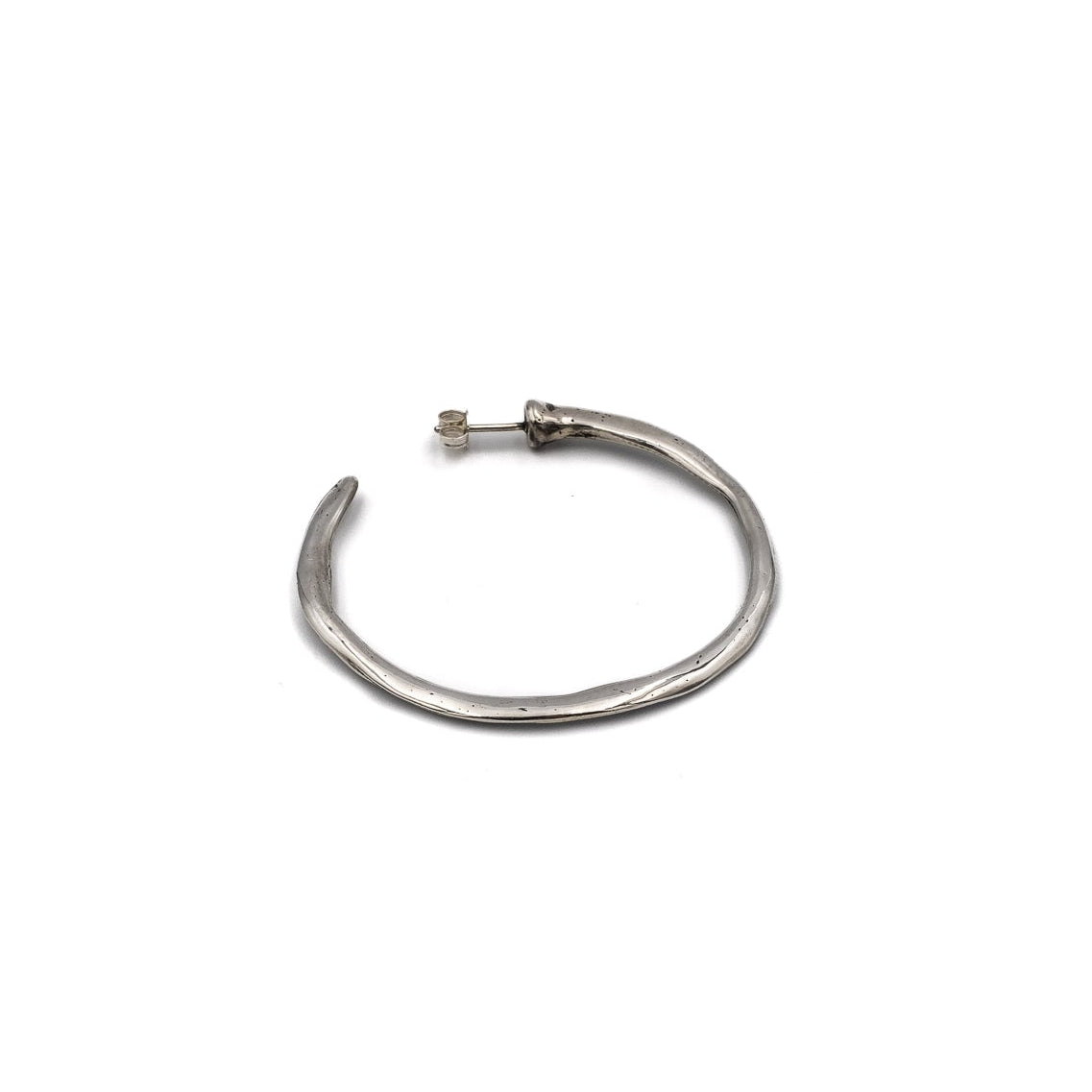 Nail Hoop Earrings – sterling silver