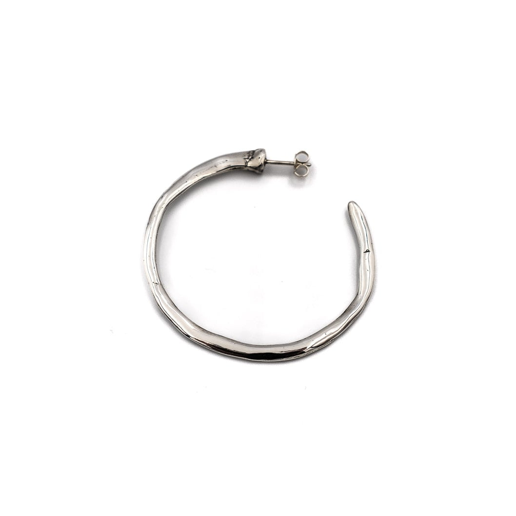 Nail Hoop Earrings – sterling silver
