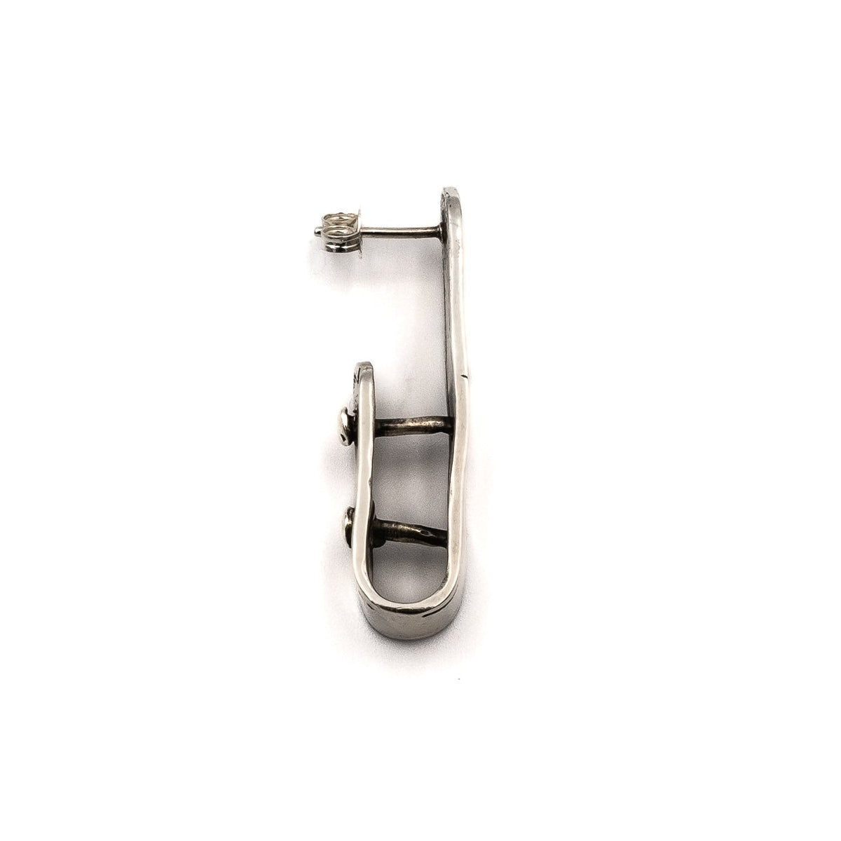 Nailed Belt Earrings – sterling silver