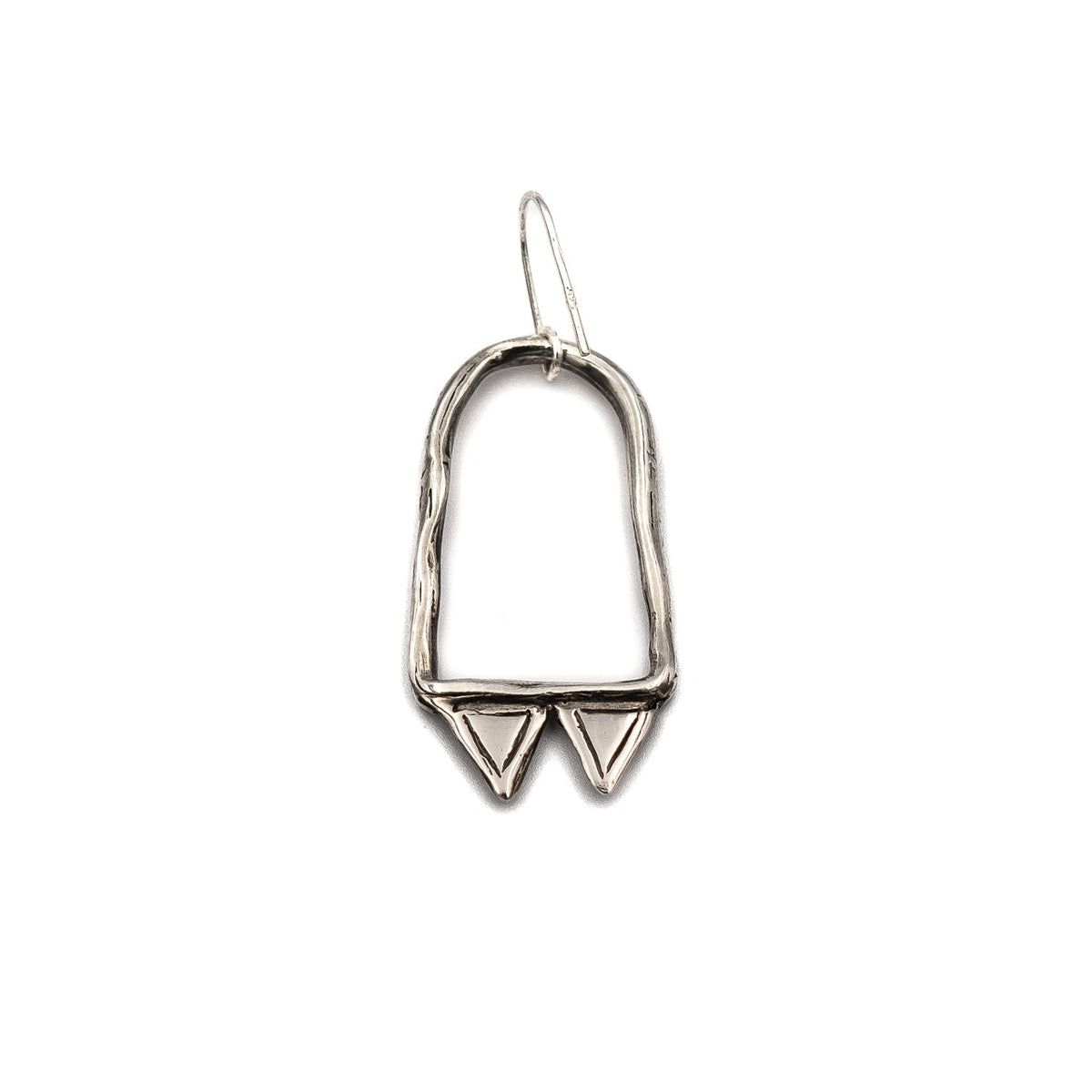 Pyramid Chamber Earrings – sterling silver