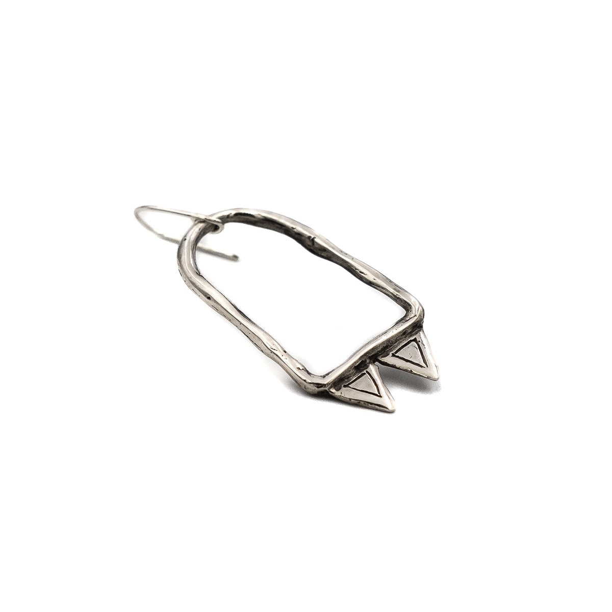 Pyramid Chamber Earrings – sterling silver