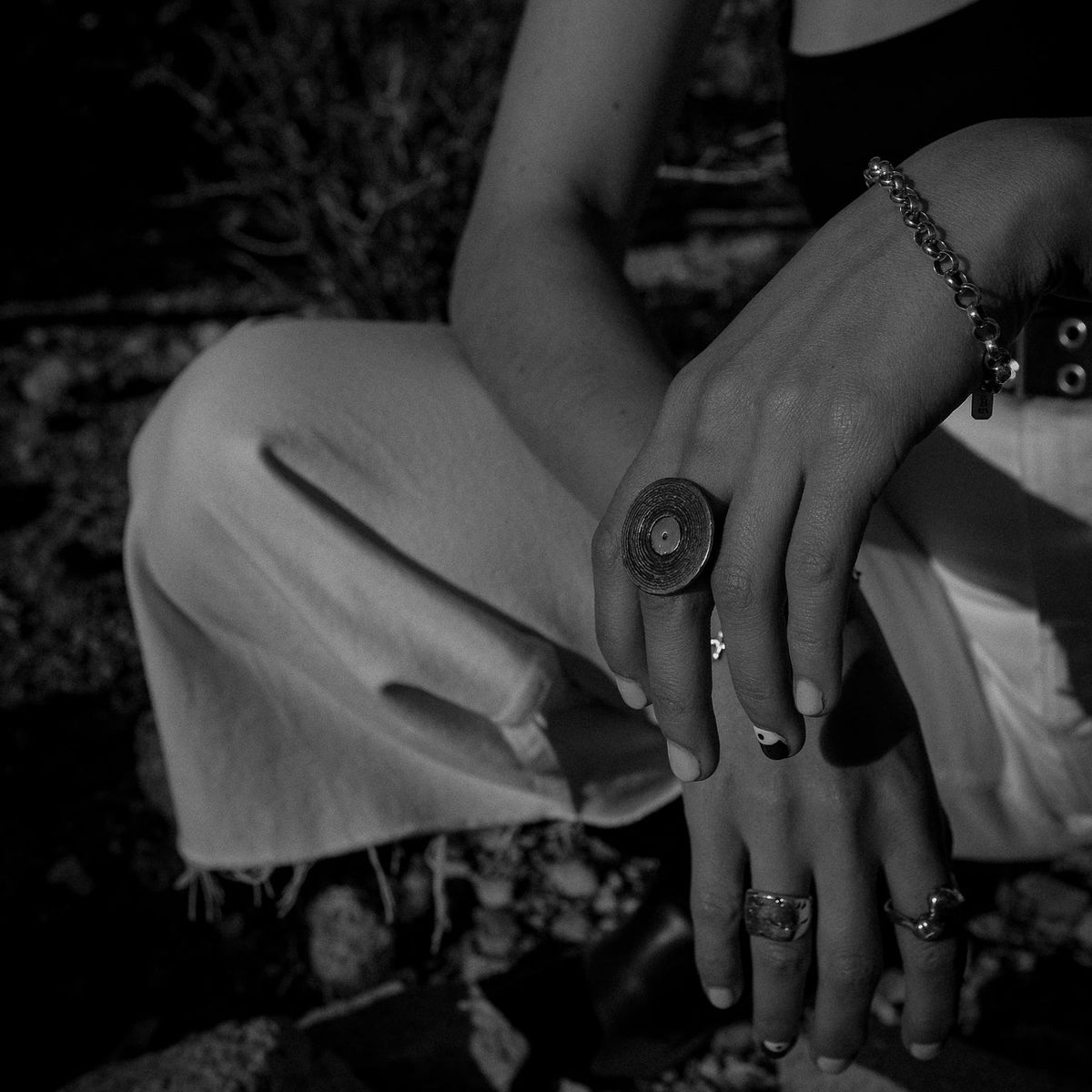 Vinyl Ring – sterling silver