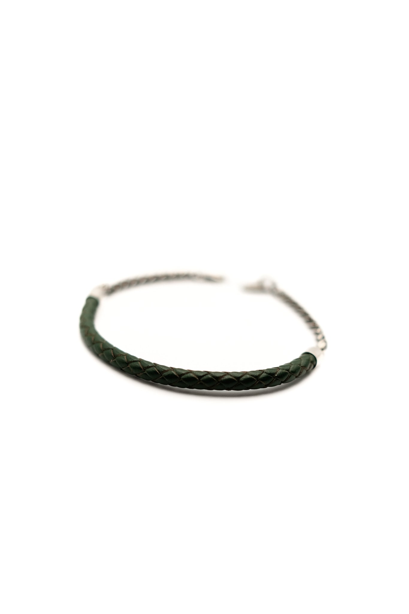 Wanderer Bracelet with Green Leather