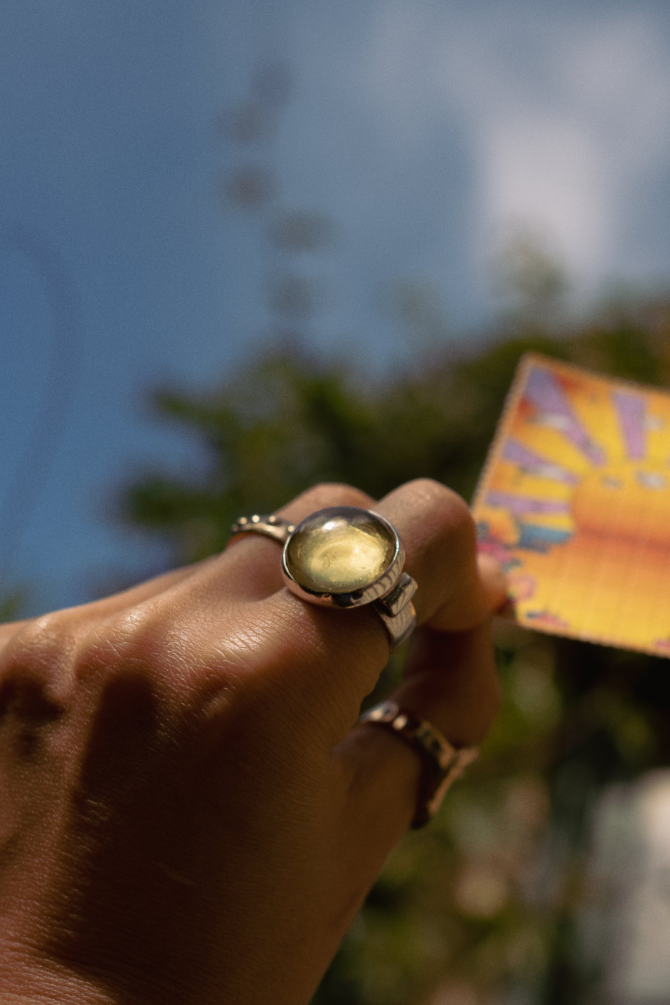 California 69 Ring with Lemon Quartz