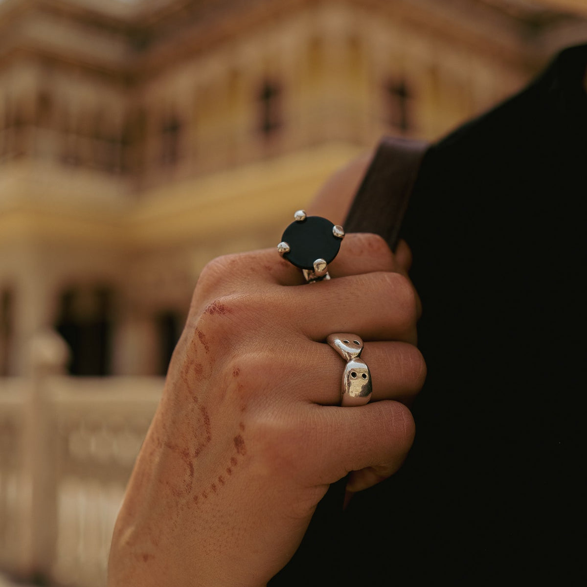Alexandra Ring with Black Onyx Stone – sterling silver